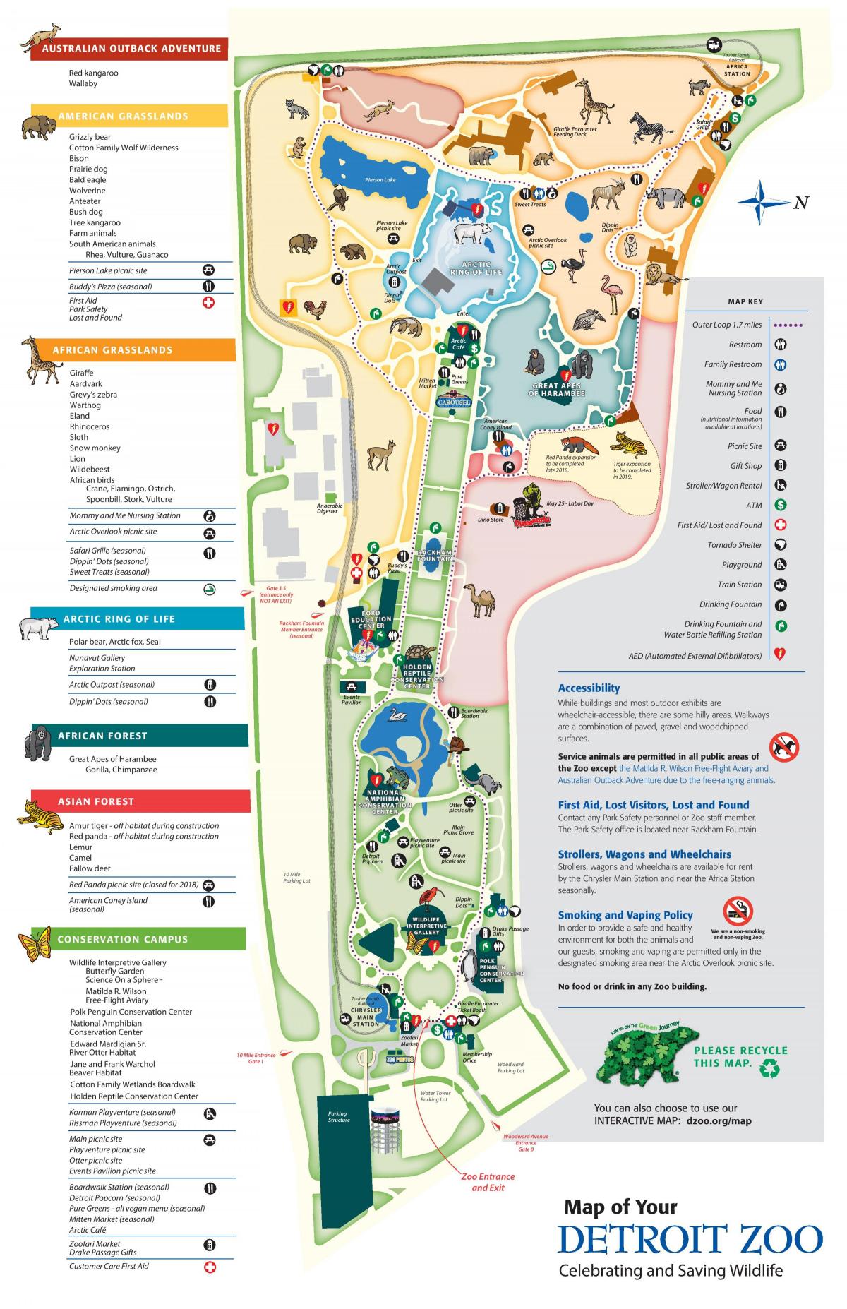 Detroit zoo park map